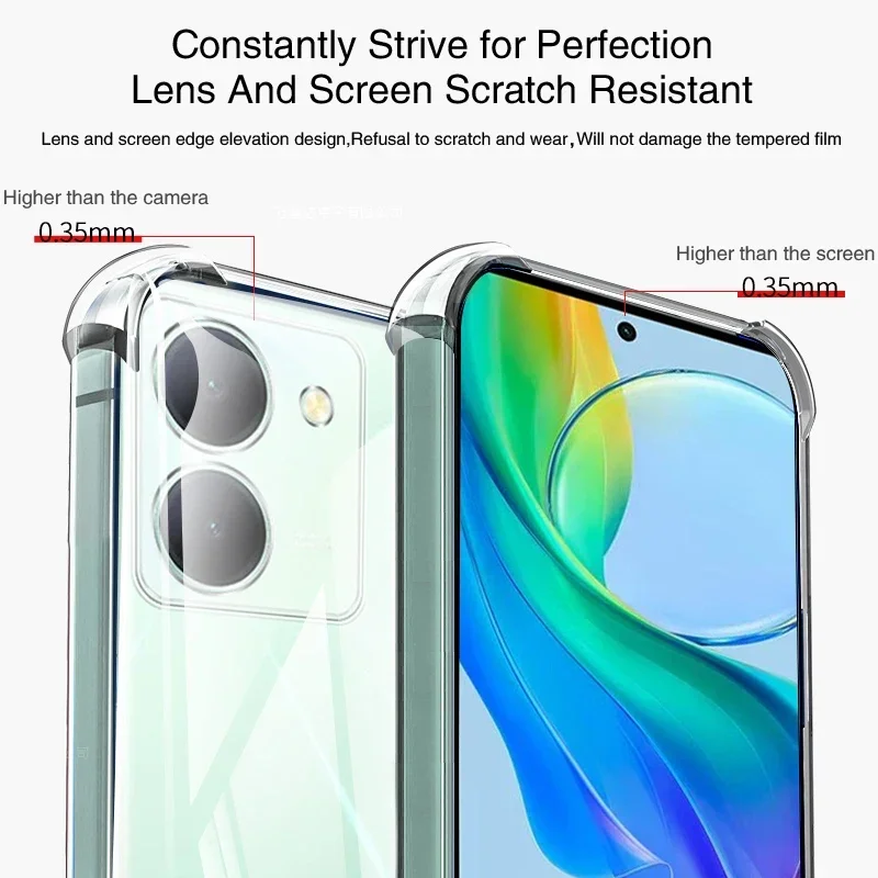 Luxury Clear Airbag Phone Case - Full Protective Soft Mobile Back Cover with Air Bag Shield Armor