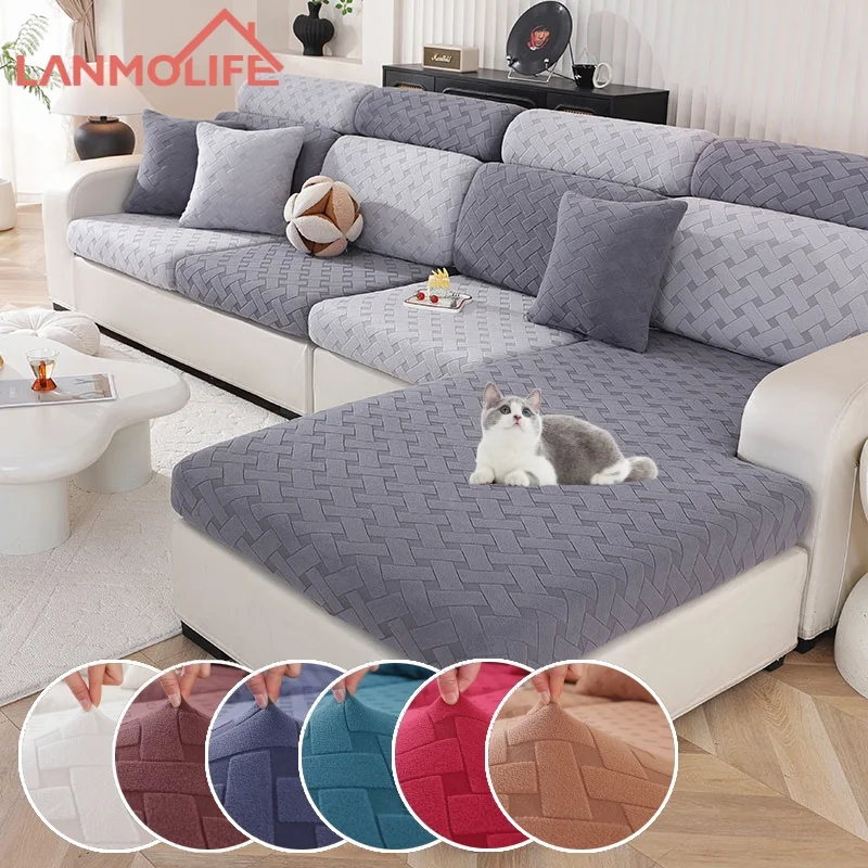 Elastic Sofa Cover Luxury Adjustable Elastic Couch Cover for Living Room Sofa Seat 1 2 3 4 seat l shaped full set Sofa Cover Furniture Cover