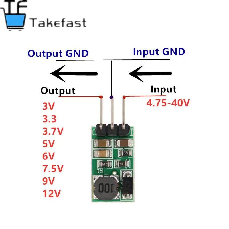 Universal DC-DC Buck Step Down Voltage Converter Module (5-40V Input to Adjustable Output)