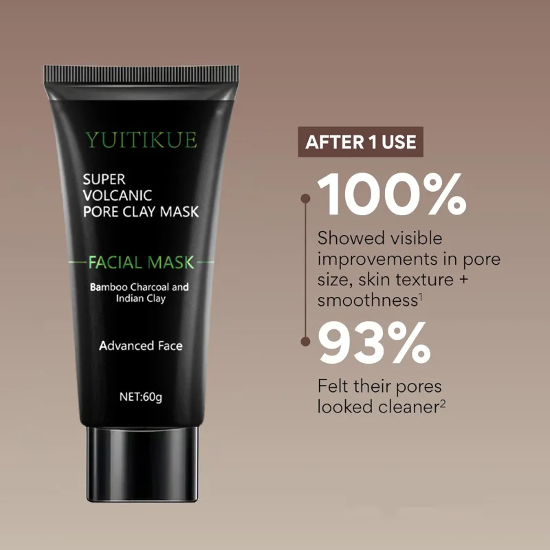 Volcanic Clay Mask - Contains niacinamide, glycerin, hyaluronic acid, lactic acid, moisturizing and oil control, cleansing the f