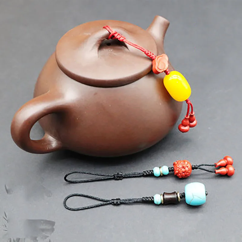 Teapot pendant creative purple clay pot cup cover hanging rope manual pendant stationery personalized national style high-grade