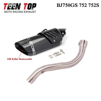 Slip On For Benelli BJ750GS 752 752S Exhaust Muffler 2019 2020 2021 2022 Year Motorcycle Exhaust 51mm Motobike Tube Escape Moto
