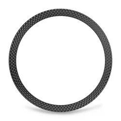 Premium Metal Bezel Cover Ring Bumper Adhesive Case - Galaxy Watch 7 44mm (Black Rhombus)