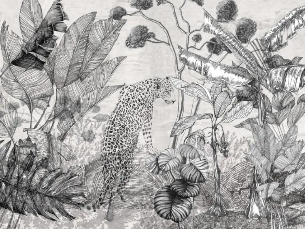 papel de parede mural medieval pintado floresta mural parede 05