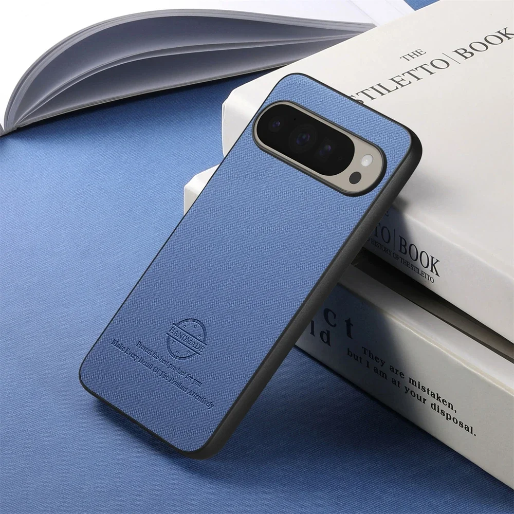Matte PU Leather Shockproof Case with Fabric Back and Soft TPU Frame