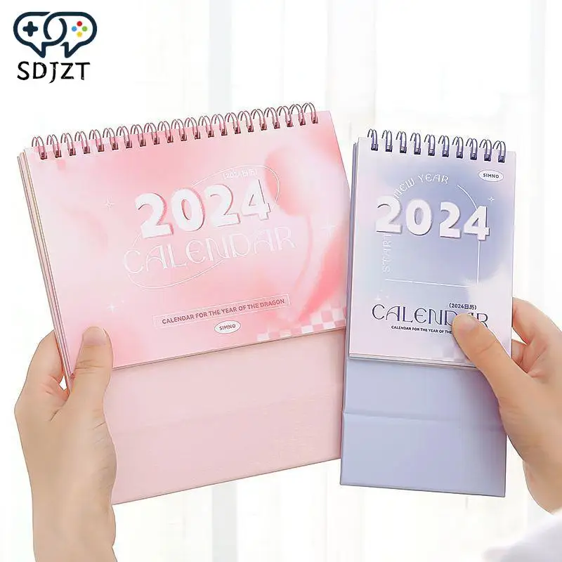 

Календарь на 2024 год, креативный минималистичный календарь, студенческое и офисное украшение для стола, портативный ежемесячный календарь для записи событий