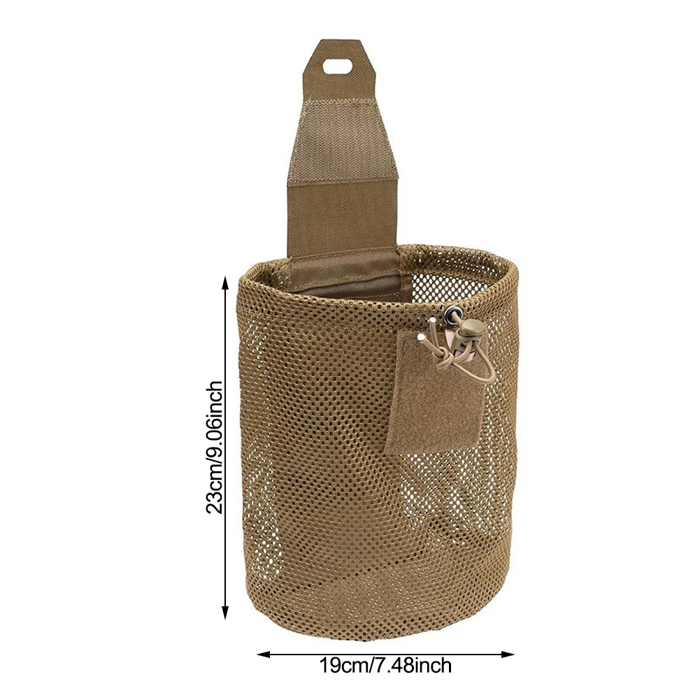 Tactical Molle Dump Pouch Outdoor Roll-Up Drawstring Magazine Utility Folding Waist Bag Mesh Foldable Sport Hunting EDC Pocket