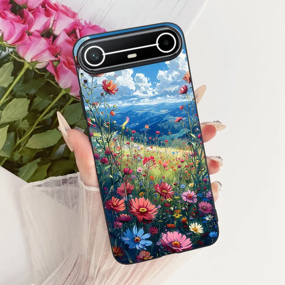 New Fashion Flower Bowknot Soft Silicone Protective Bumper Case - Slim Design