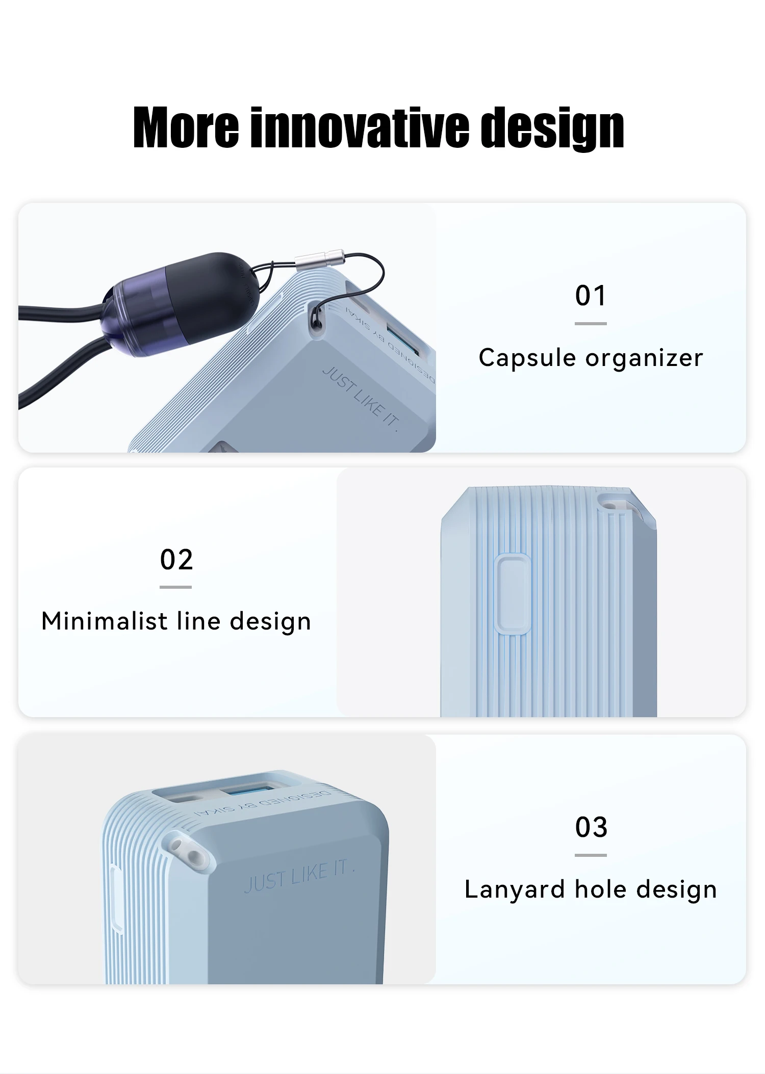 Schützende Silikonhülle für Anker S1, einziehbares Kabel, PowerBank (10.000 mAh, 45 W), A1638, rutschfeste und stoßfeste Schutzhülle – Detail 7