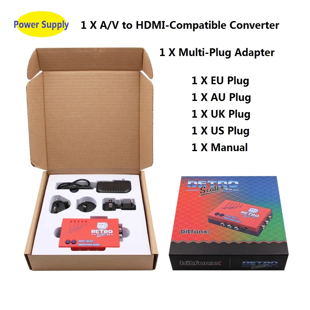 ο RetroScaler2x A/V to HDMI-ȣȯ ȯ  -Ʈ  ܼ  , PS2 / N64 / NES / Dreamcast / Saturn