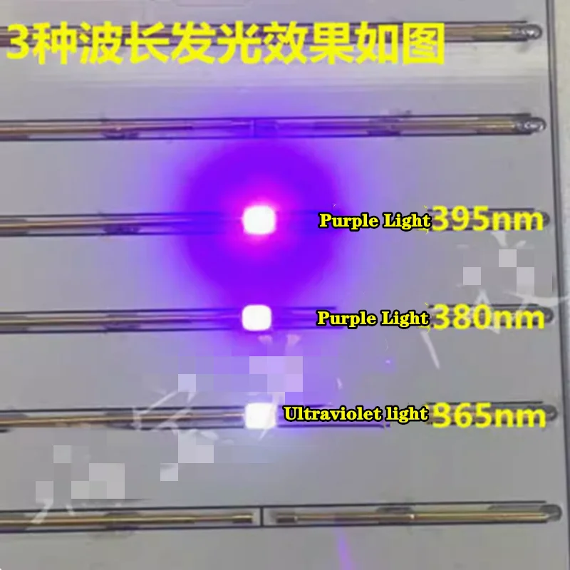 30PCS/LOT UV ultraviolet banknote detector led lamp beads 3528 purple light 365/395nm fluorescence recognition