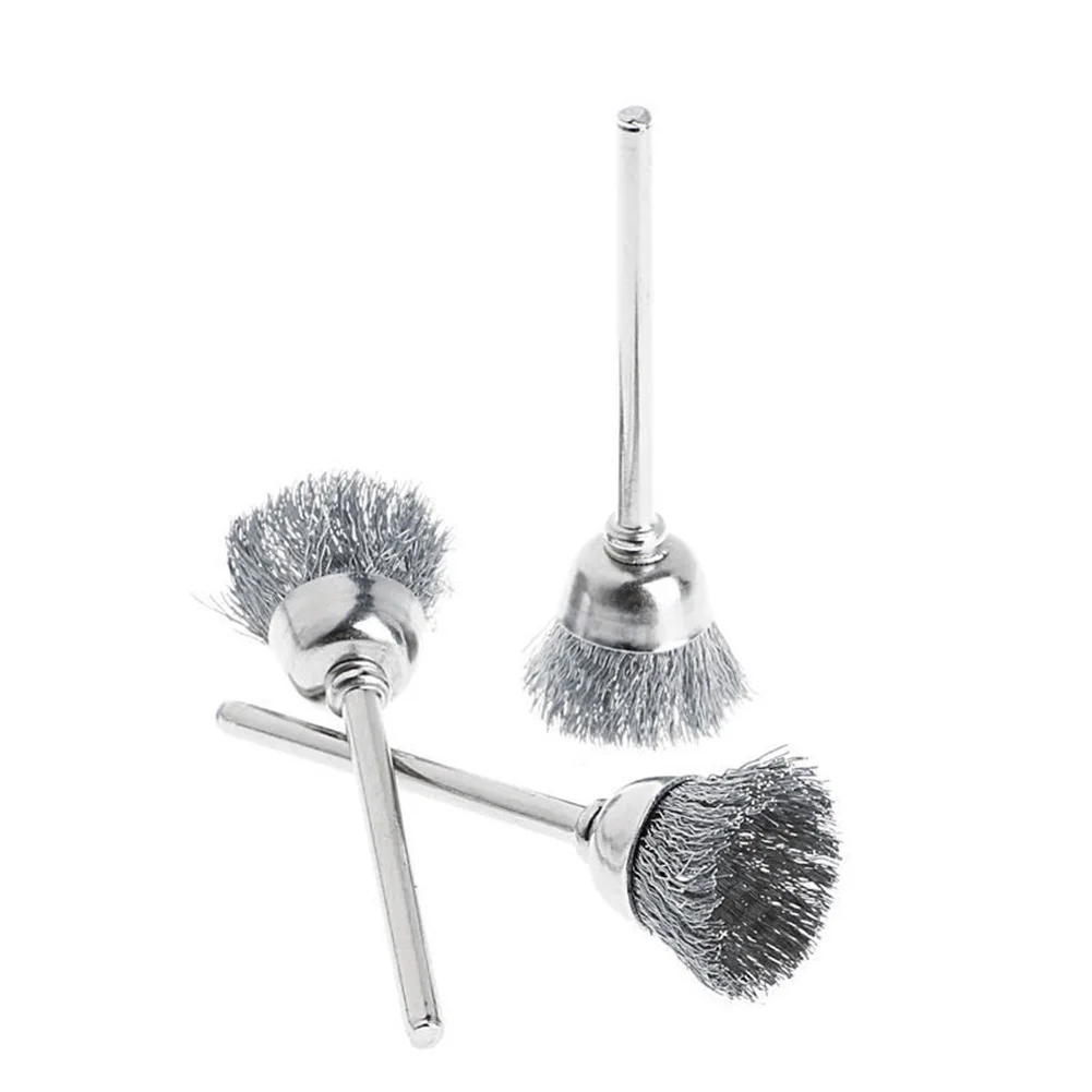 9Pcs/set Steel Wire Brush For Dremel Rotary Tool Paint Rust Removal Polishing Grinding Wheel Stainless Steel Wire Brushes 3