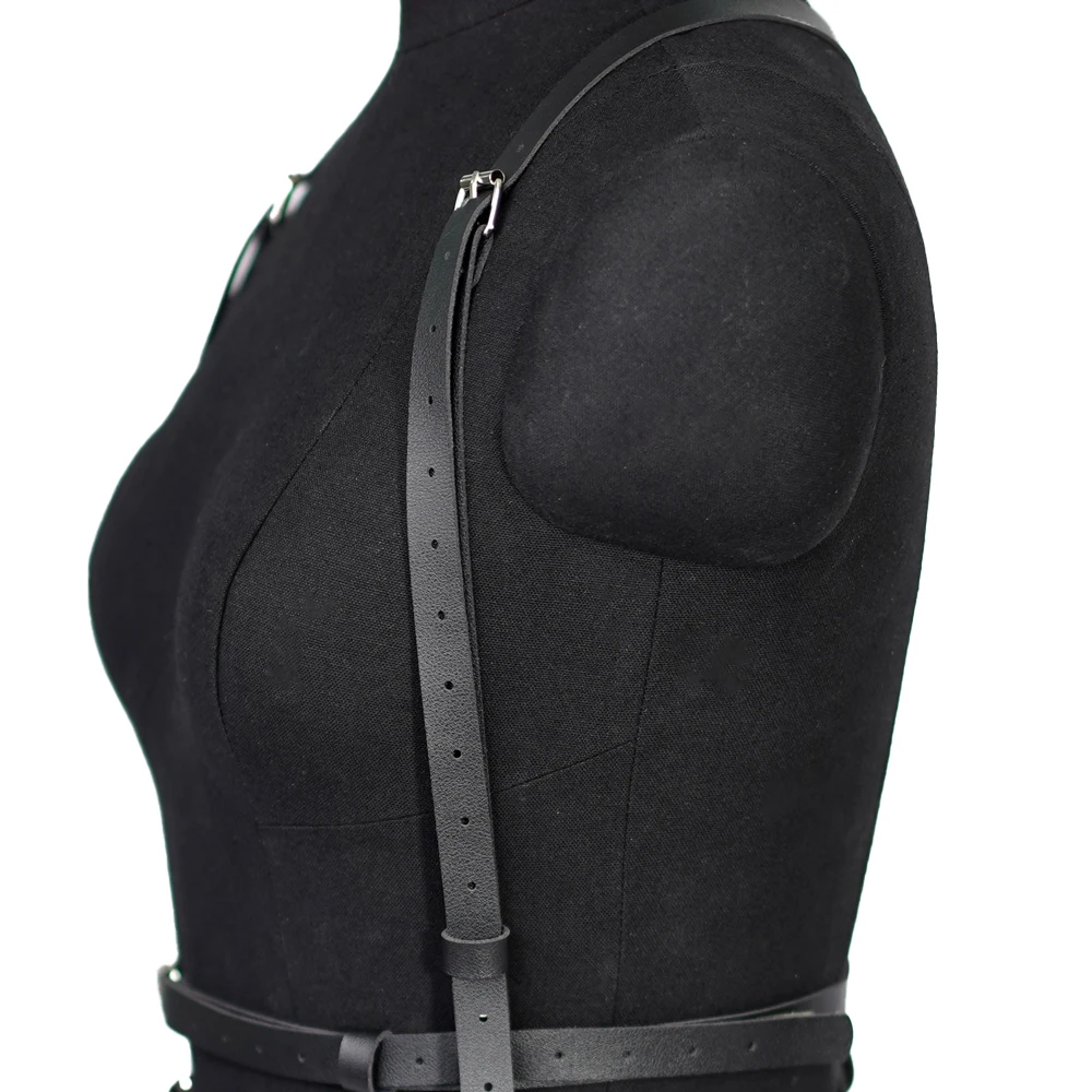 Designer Original Women's Gothic Suspenders Fashion Vest Leather Bdsm Sexy Bondage Clothes_voghion.com