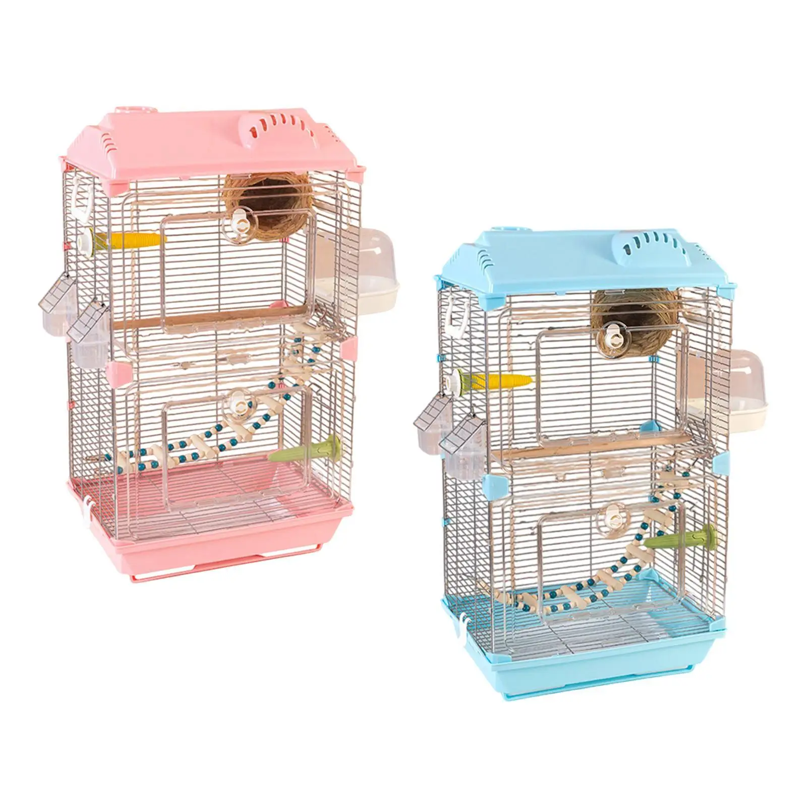 Bird Cage Loro Cage Cage Decoration of Transparent Acrylic Pájaro Double Layer for Láscecas Loros