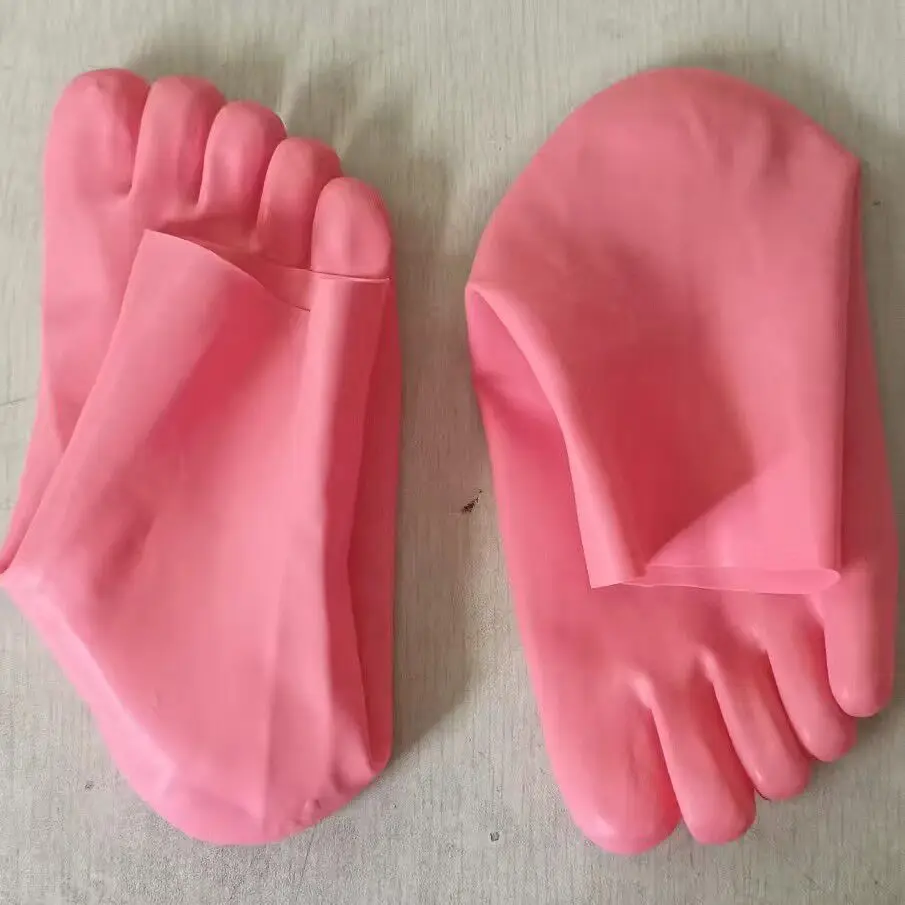 New Slim socks 5 size Latex  Seamless 3D Toe Ankle slim soxs with five toes 15cm height  Fetish images - 6