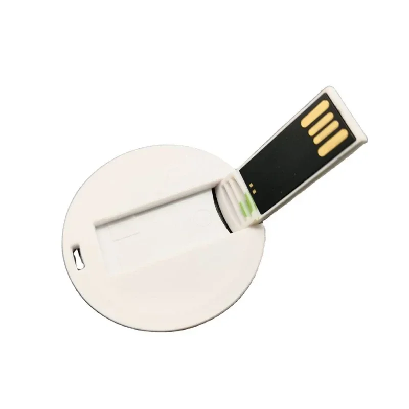 미니 라운드 카드, USB 플래시 드라이브, 무료 맞춤형 로고 인쇄 그림, 128GB Pendrive, 8GB 카드, 비즈니스 이름 U 디스크, 핫 프로모션