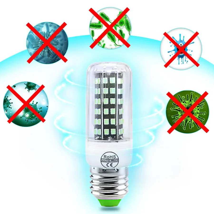 Disinfection Bulb 112 180 LEDS 220V 110V LEDs UV Light Bedroom Hospital E14 E27 LED Corn Shape UVC Germicidal Lamp