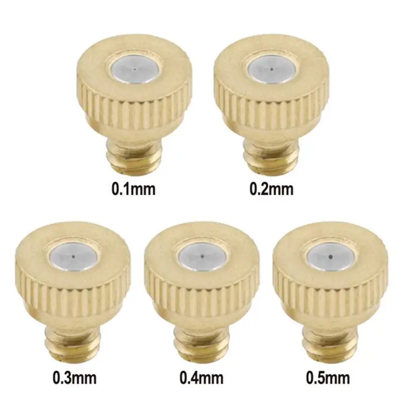 10PCS Low Pressure High Quality Brass Fog Misting Nozzles Connectors Garden Water Irrigation Sprinkler Fittings