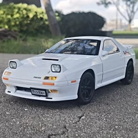 1:32 Mazda RX7 RX-7 FC INITIAL D Supercar Alloy Die Cast Toy Car Model Sound and Light Children's Toy Collectibles Birthday Gift 1