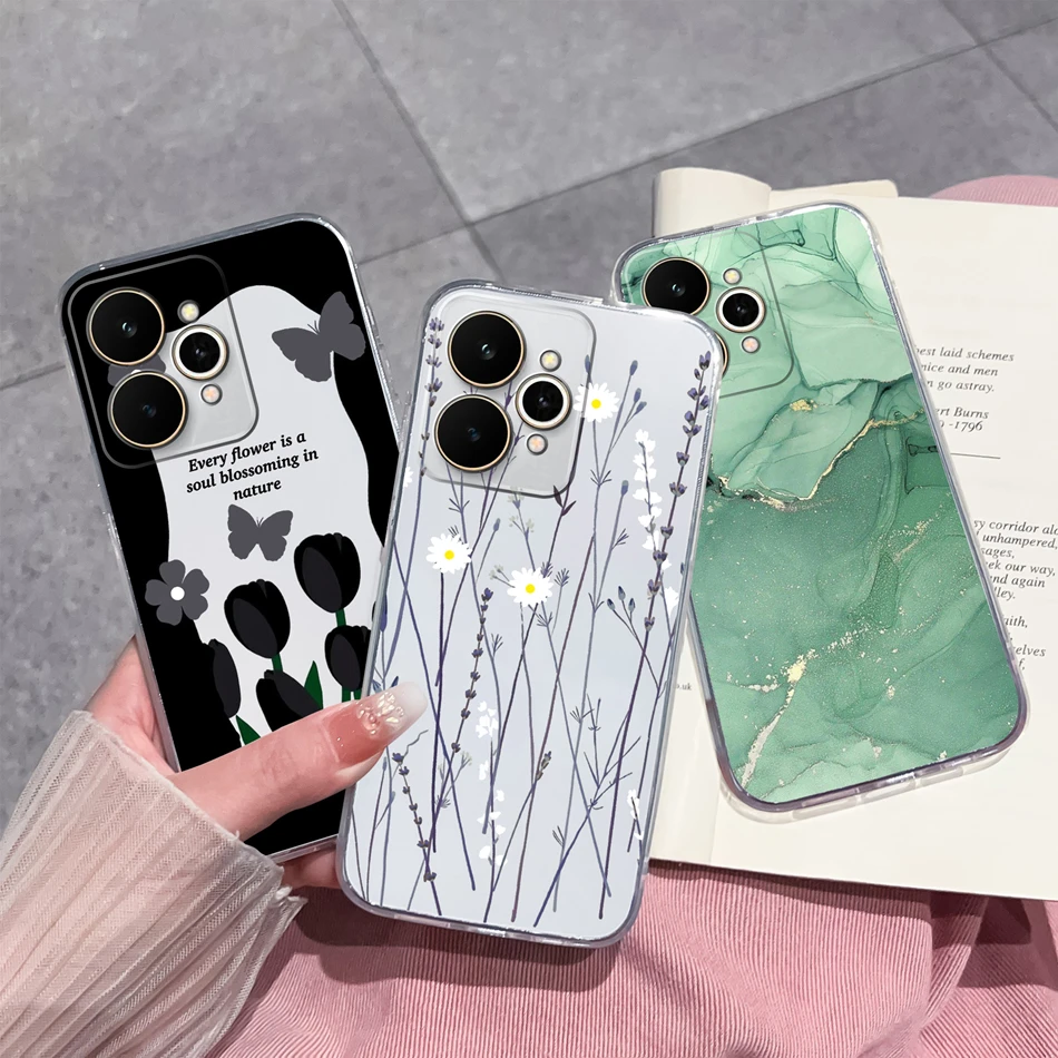 Transparent Shockproof TPU Silicone Back Cover - Simple Design Phone Protector Case