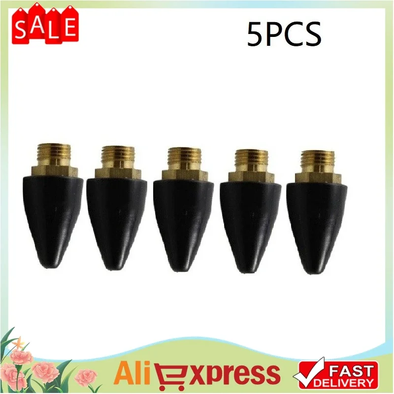 

5Pcs Air Nozzles Rubber Tip 3mm/0.12inch Blow Gun Kits Replacement Thread 1/8 Inch NPSM Power Tool Air Blow Tool Accessories
