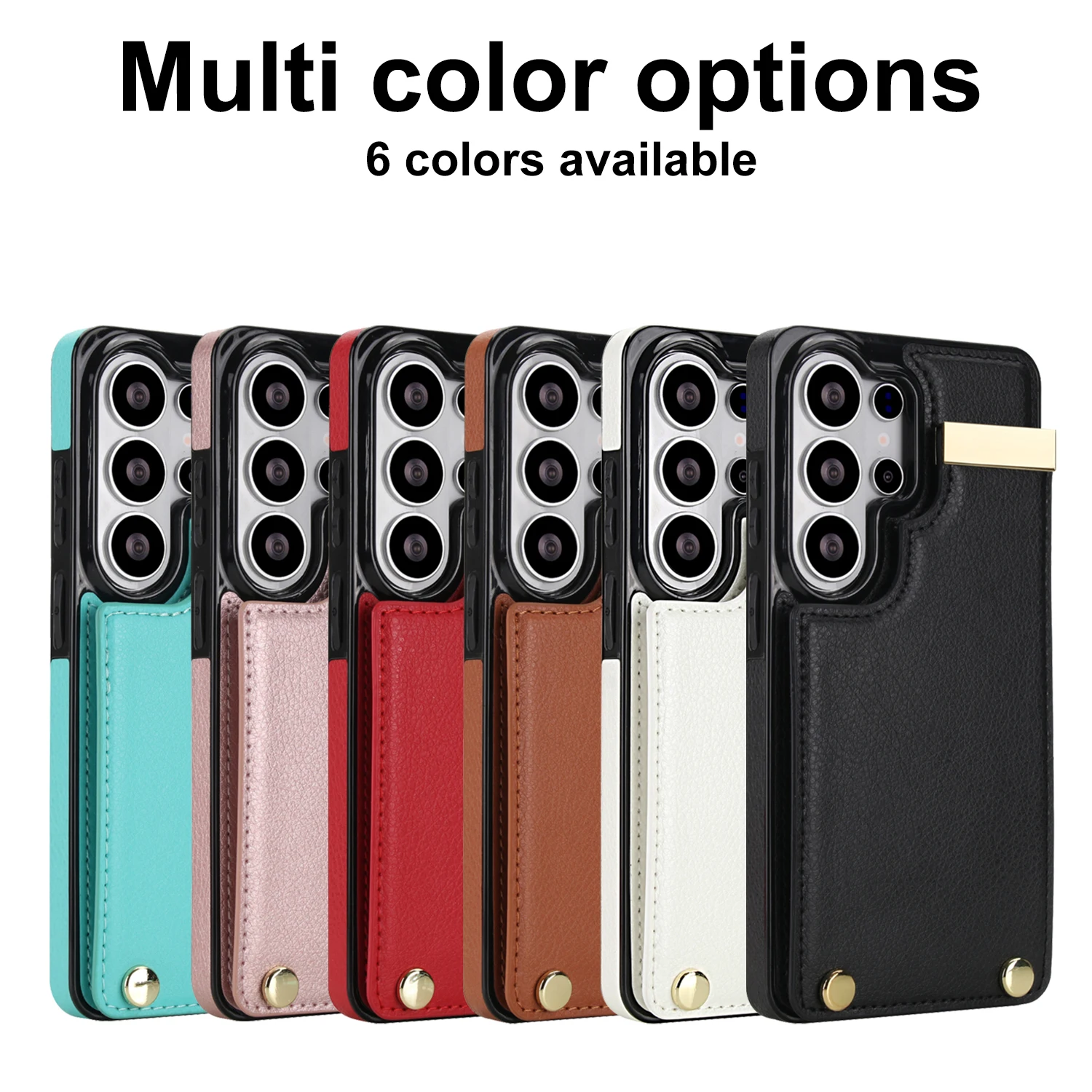Leather Flip Phone Case With Card Holder For Samsung Galaxy_voghion.com