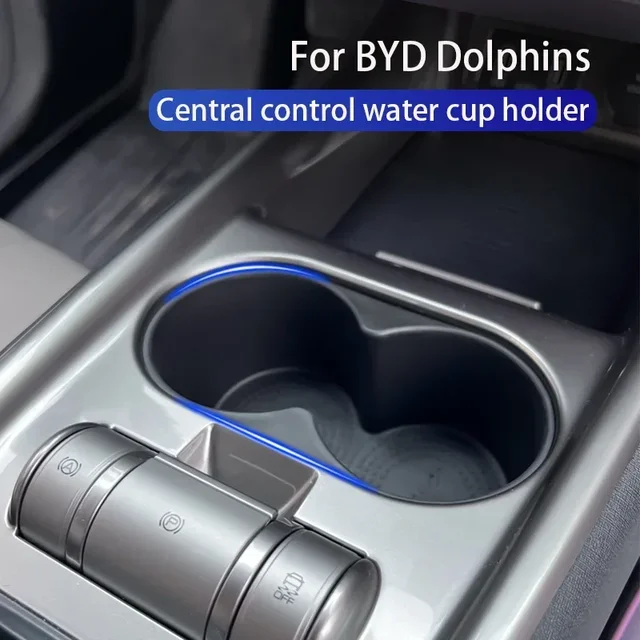For BYD Dolphin 2022 2023 2024 Central control water cup holder Silicone Case Anti slip and waterproof Car accessories 2
