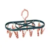 Plastic Drying Rack Simple Windproof Children's Multi Clip Sock Clip Hang Baby Diaper Holder Folding Storage Clothes Hanger 2