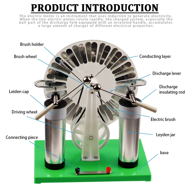 Electrostatic Generator Demonstration Tool Educational Physics Equipment 5