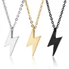 Retro Lightning Pendant Necklace For Men Gold Black Silver Color Necklaces Bolt Thunder Flash Charm Male Jewelry 1