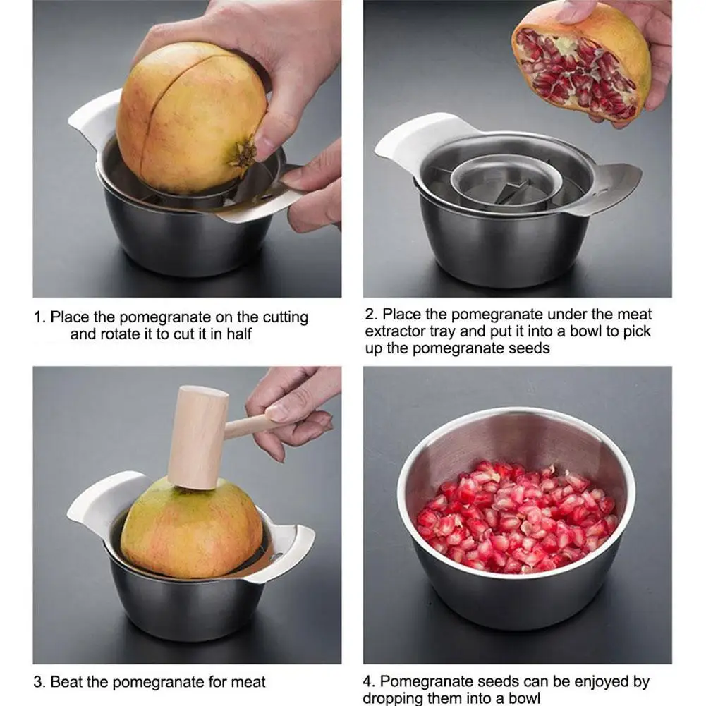 Stainless Steel Pomegranate Peeling Pulp Separator Seed And Remover Fruit Vegetable Peeler Kitchen Gadget Tool Kitchen