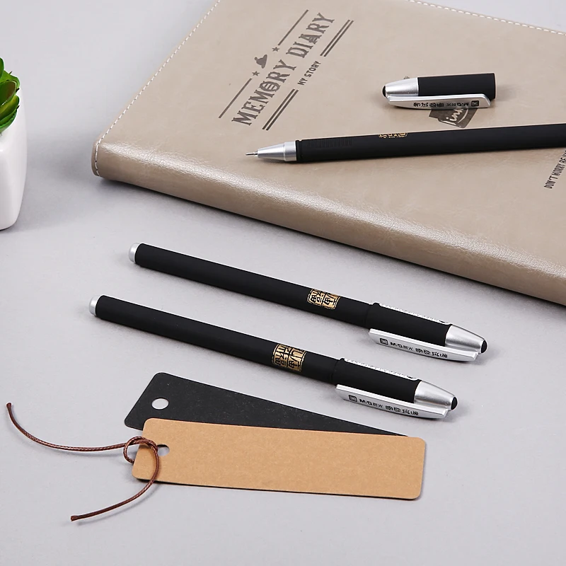 3/6Pcs Gel Pen 0.5mm Black Ink High Quality Signature Pen Student Test Pen Study Office Stationery Supplies Accounting Pen