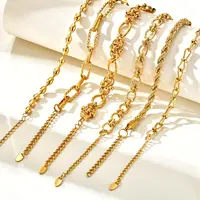 Chunky Stainless Steel Link Chain Bracelet For Woman, Gold Plated Layering Bracelets Wristband Waterproof Jewelry - Image 5