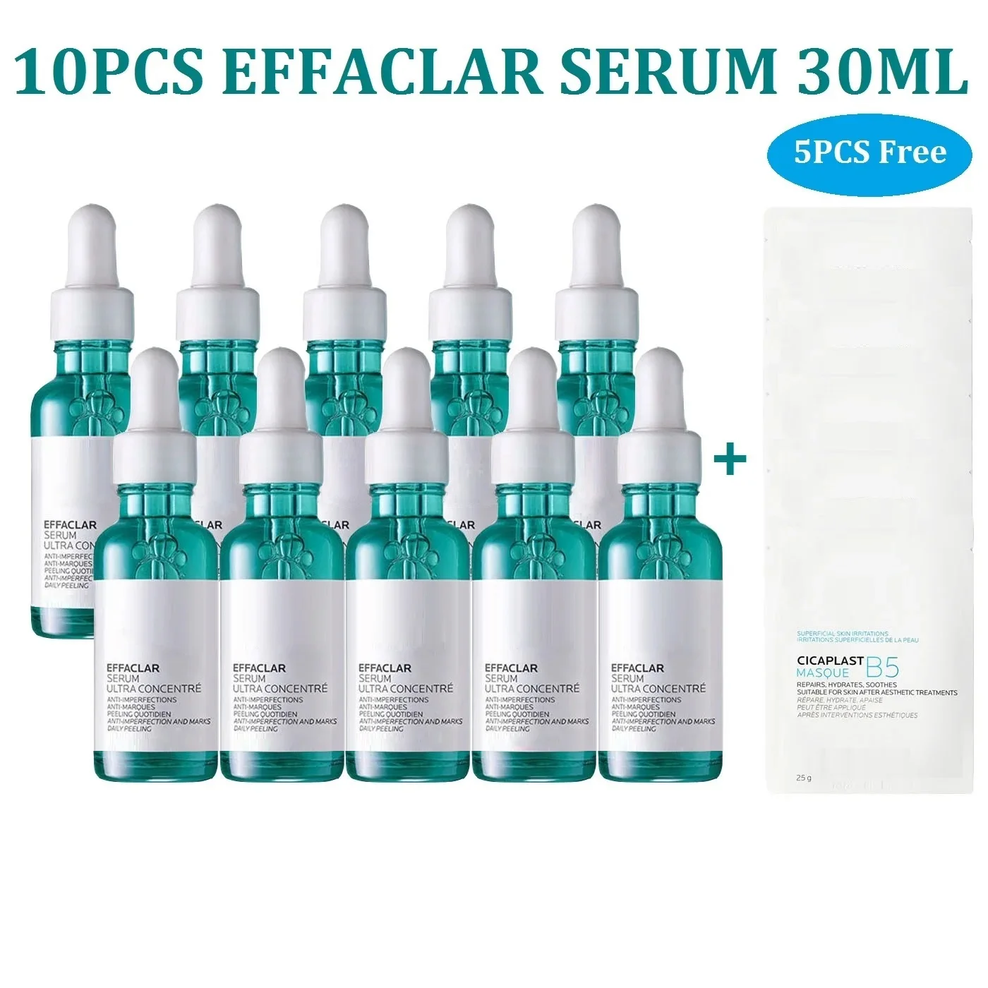 

10PCS Effaclar Serum Hydrating Moisturizing Whitening Acne Reducing Pore Shrinking Salicylic Acid Nicotinamide