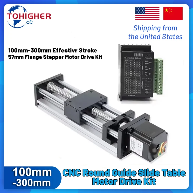 มอเตอร์ Nema23 มอเตอร์รางเชิงเส้นชุดตารางมอเตอร์บอลสกรูโมดูลตารางเลื่อน Motion Stage แกนเดี่ยว SFU1605 CNC แกน XYZ 1