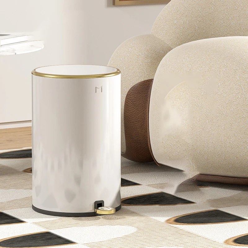 

Modern Pedal Trash Can Pop Up Cover Nordic Style Trash Can Room Outdoor Elegant Ferramentas De Limpeza Bathroom Accessories Sets