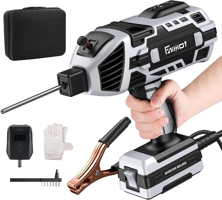 Portable Welding Machine 110V Handheld Welder with IGBT Inverter 6 Variable Current Adjustment Portable ARC Welder Gun Fits
