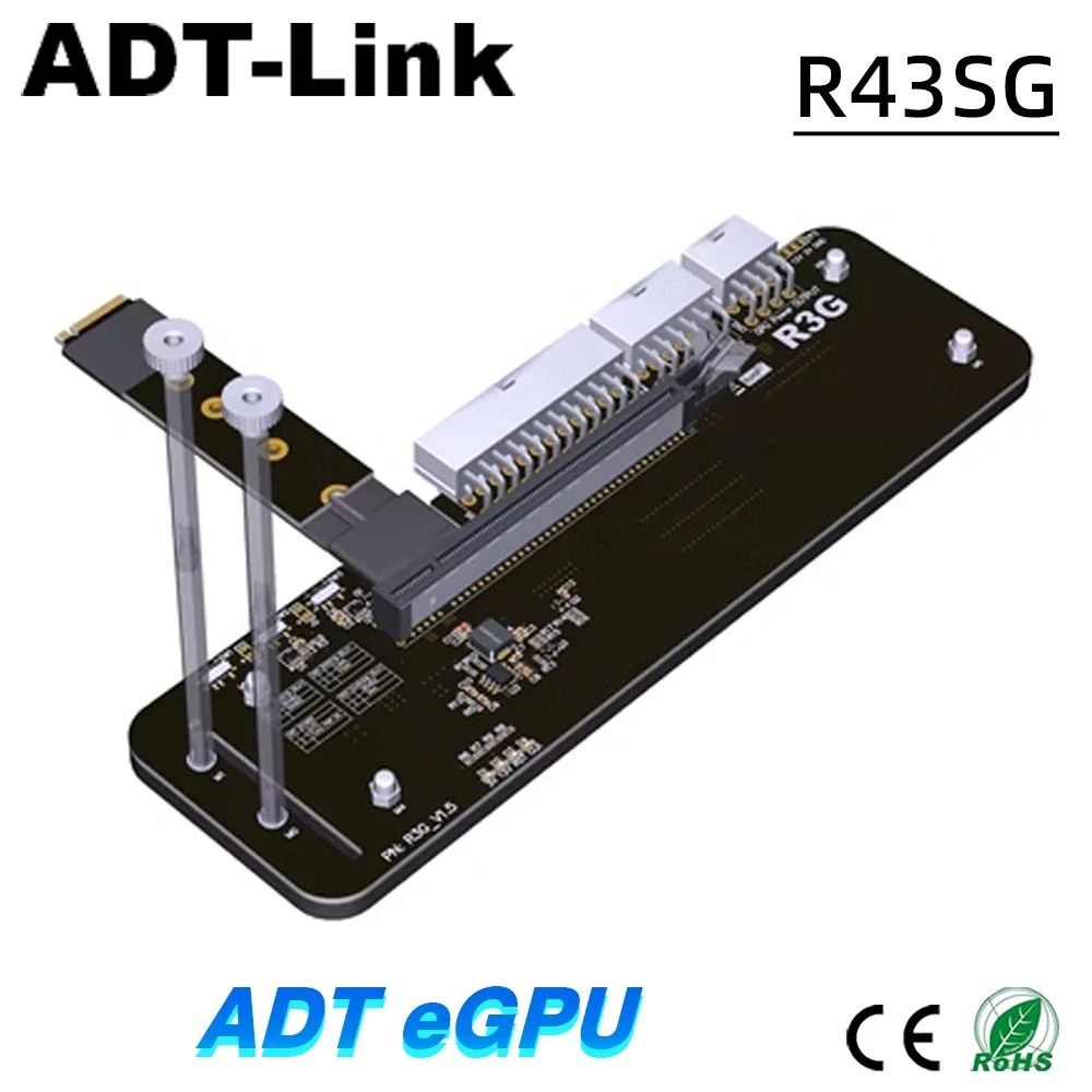 Adt-Link R43Sg M.2 Nvme Edge To Pcie X16 Connettore Adattatore Egpu R43Sg 3.0/4.0 Egpu Nuc / Itx / Stx / Notebook Pc Gaming