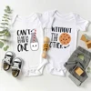 Can't Have One Without The Other Twin Baby Boys Clothes Bodysuits Cute Print Fashion Newborn Onesie Summer Ropa De Bebe Niña 2