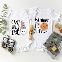 Can't Have One Without The Other Twin Baby Boys Clothes Bodysuits Cute Print Fashion Newborn Onesie Summer Ropa De Bebe Niña 2