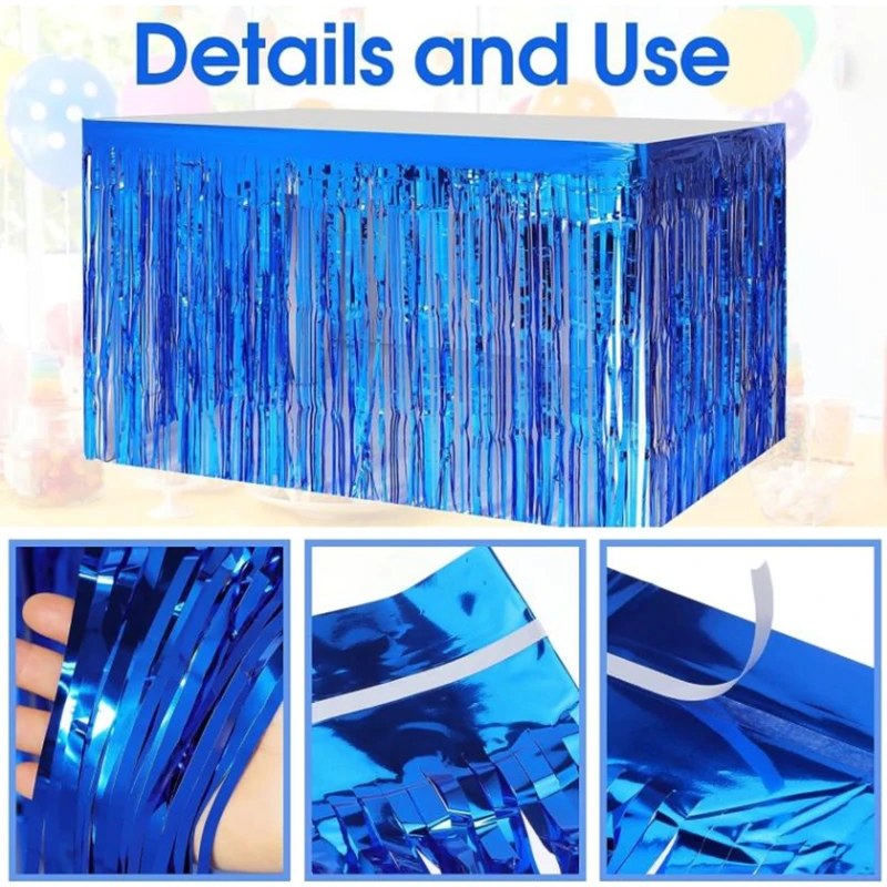 New 4/2/1Pack Table Skirt Wedding Decoration Table Birthday Party Decor Table Skirt Birthday Decoration Tablecloths For Party 6