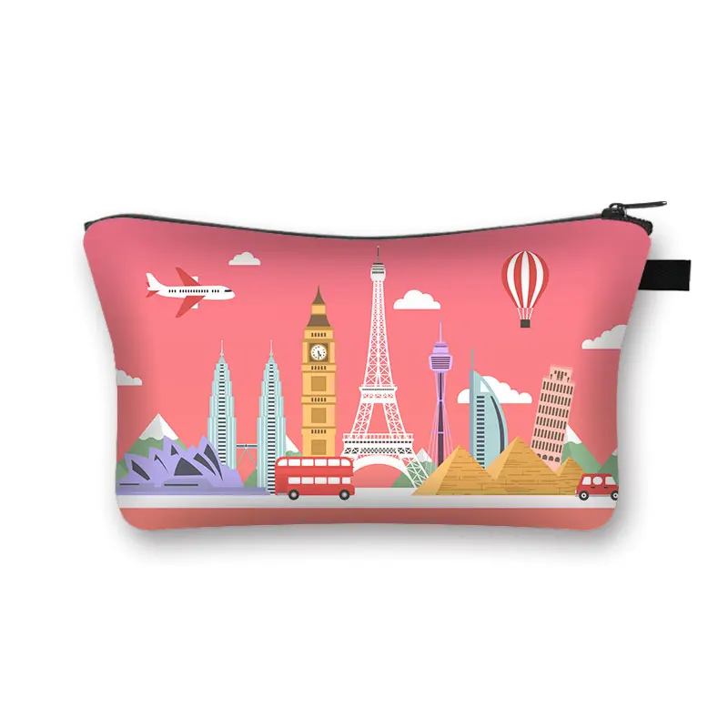 

World Map Effie Tower Cosmetic Case Fashion Women Cosmetic Case Organizers Makeup Bags Ladies Travel Storage LuxuryBag Girls