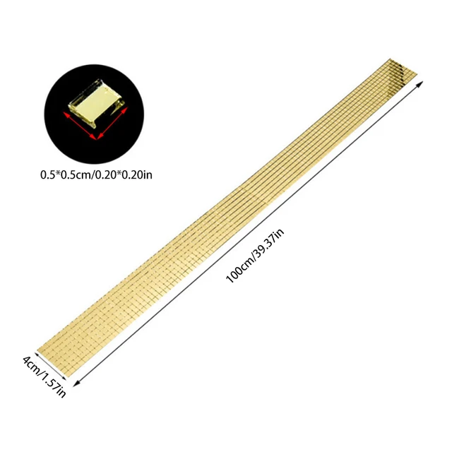 4x100 cm créatif bricolage verre miroir autocollants mosaïque verre auto-adhésif miroir stickers muraux 3D fond mur miroir décoration 6