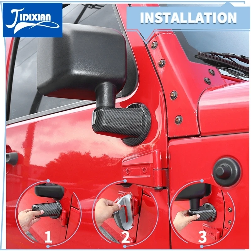 Carbon Fiber Grain Car Exterior Decoration Kit Cover for Jeep Wrangler JK 2007 2008 2009 2010 2011 2012 2013 2014 2015