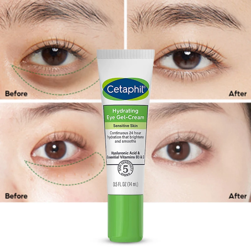 

Cetaphil Hydrating Anti-Wrinkle Dark Circles Remove Puffiness Eye Bags Fade Fine Lines 14ml Eye Gel-Cream for All Skin Types