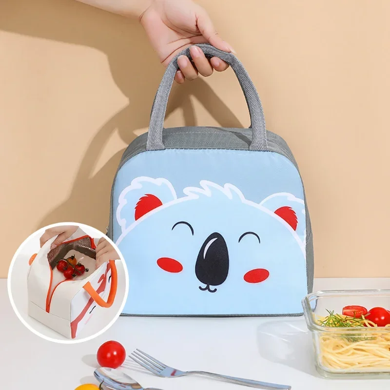 Cute Cartoon Animal Tote Insulated Thermal Lunch Bag Picnic Food Storage Lunch Box Cooler Bags
