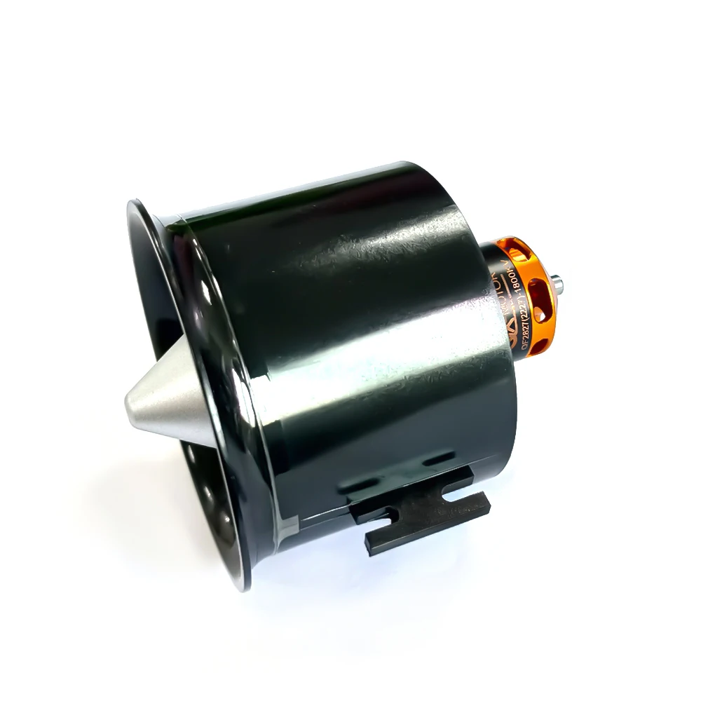 Détail des pales et du rotor du moteur Brushless 64mm 12 pales 3500KV, mettant en avant sa conception robuste.