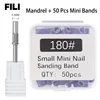 50Pcs 3.1MM Small Sanding Bands With Shaft Set For Dead Skin Calluses Nail Polishing Mini Sandband Nail Drill Bits Manicure Tool 3