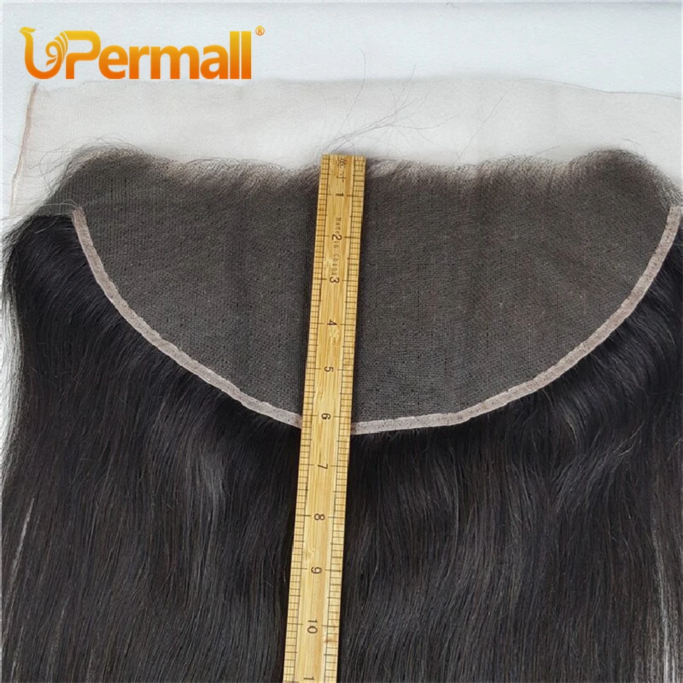 Upermall 13x6 krajka čelní přímo pre oškubané švýcarský HD průhledná plný přední jen přírodní černá 100% remy člověk vlasy na prodej