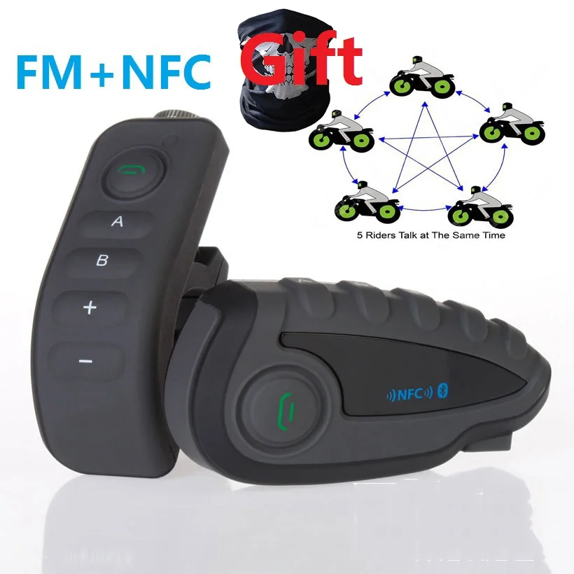 

Bluetooth-совместимый шлем 5 riders V8, интерком для мотоциклетного руля, дистанционное управление, коммуникатор, гарнитура для шлема с FM-радио